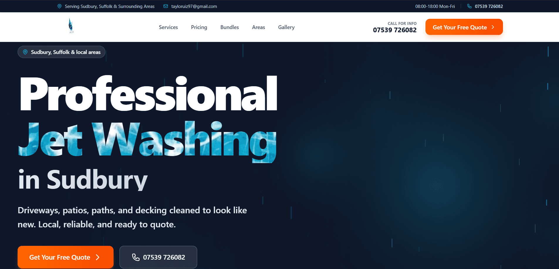 Jetty Wash Service Website